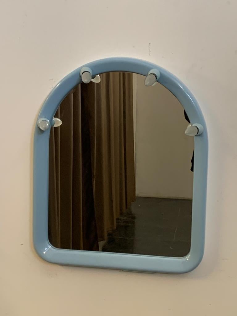 Plastic Mirror with Lighting Fittings from Carrara & Matta, 1970s For Sale 4