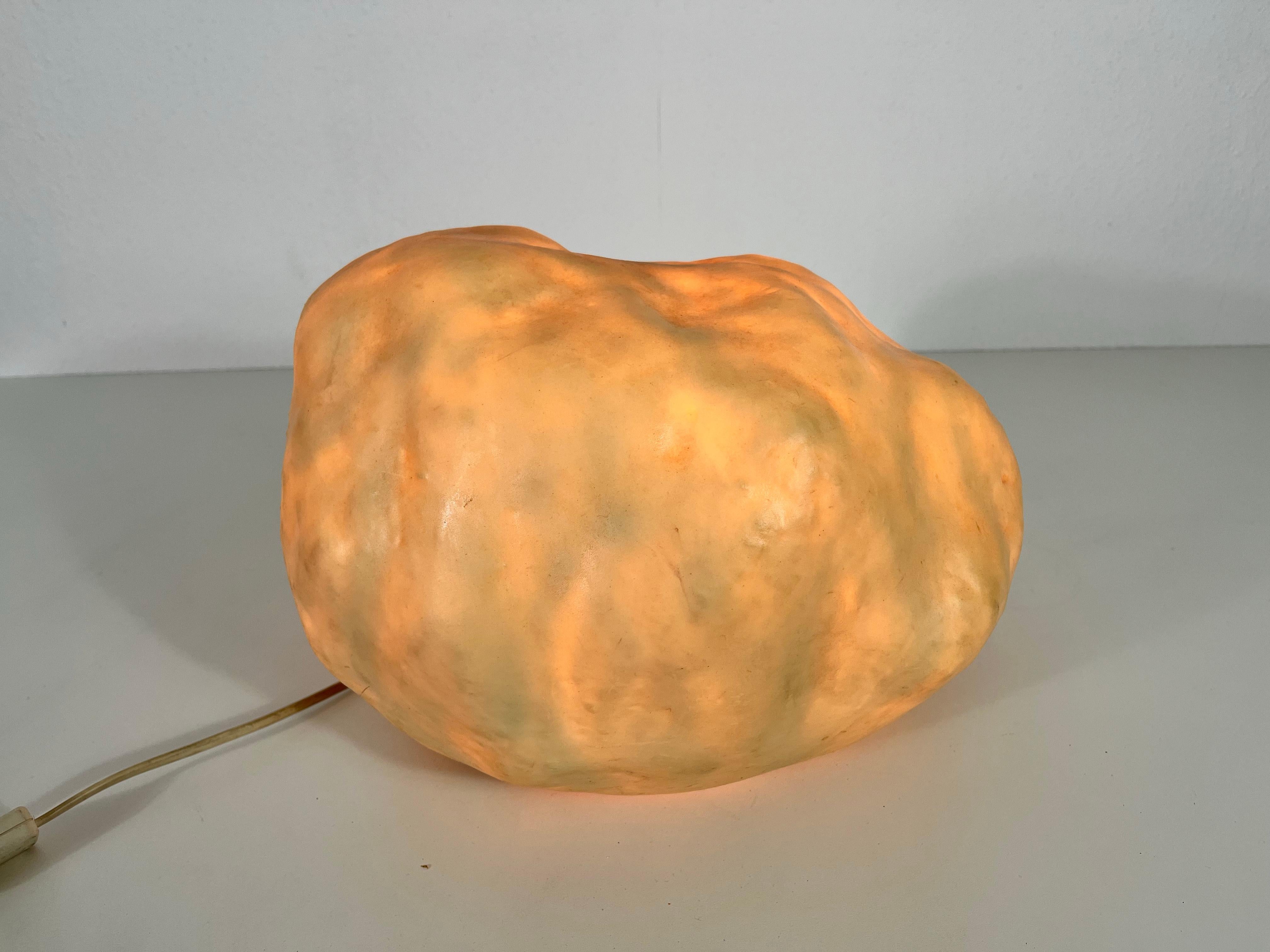 Late 20th Century Plastic Moon Rock Table Lamp, Italy, 1970s For Sale