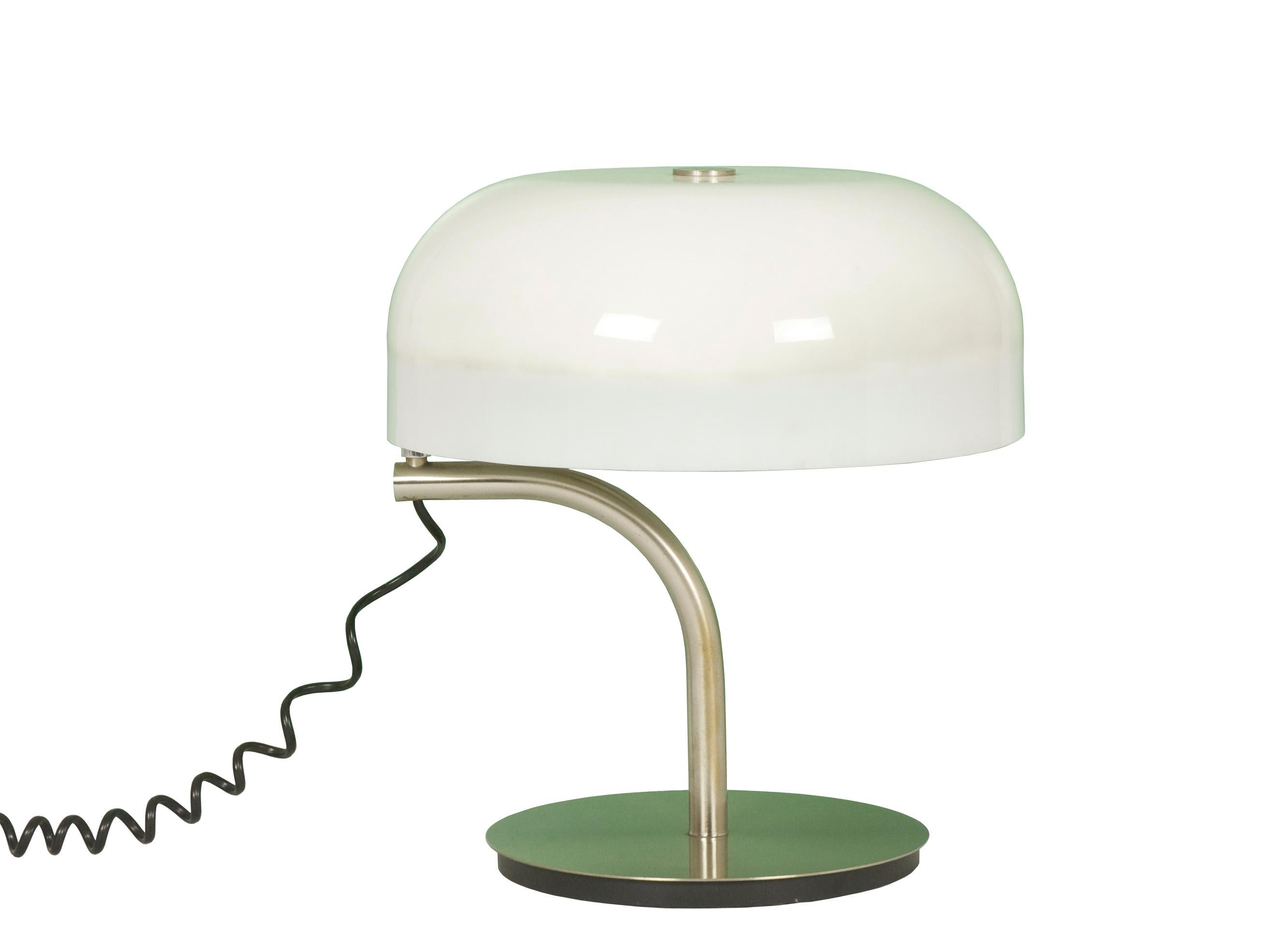 Painted Plastic & Nickel Table Lamp Professional by G. Scolari for Valenti, 1970 For Sale