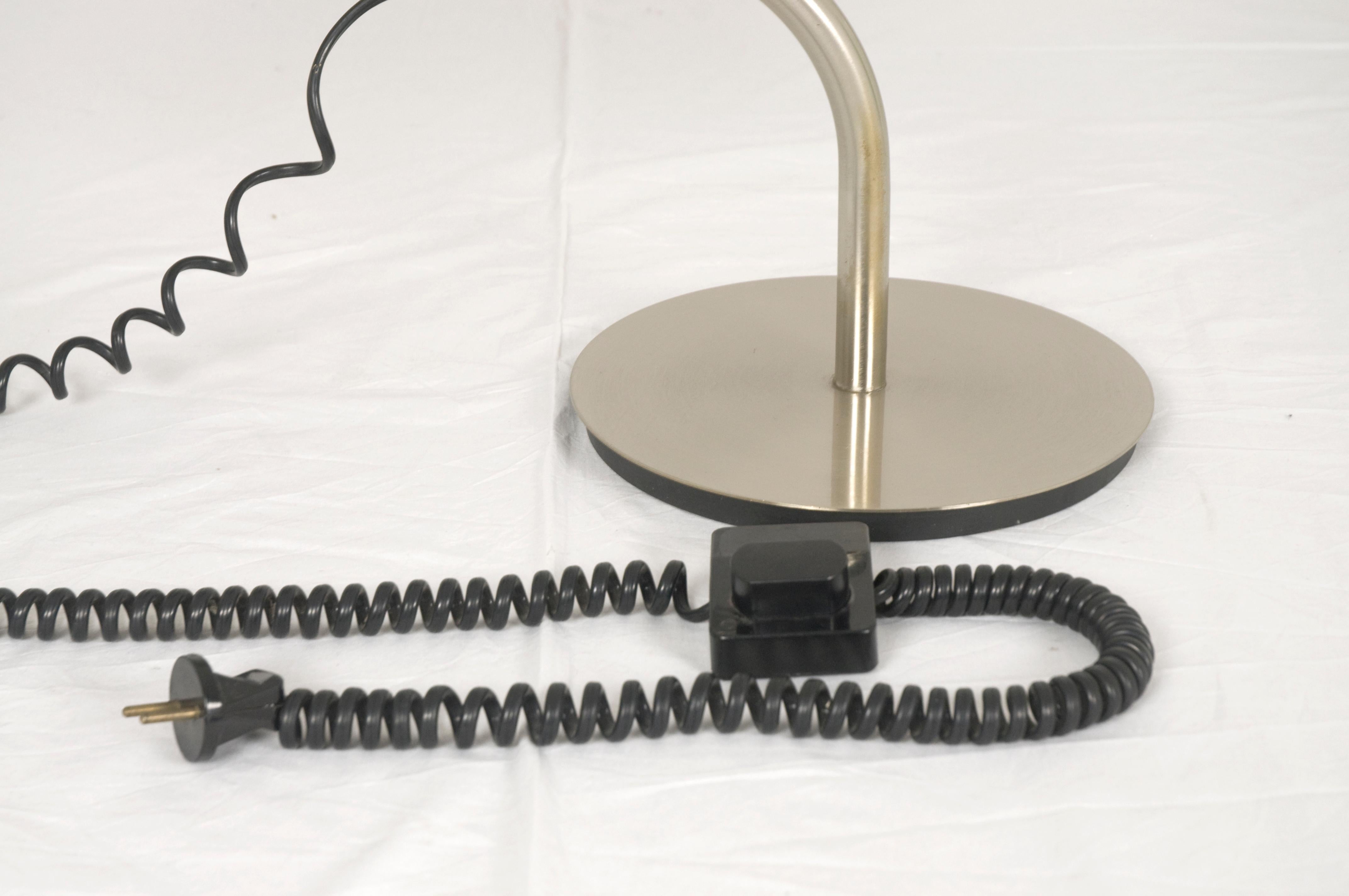 Plastic & Nickel Table Lamp Professional by G. Scolari for Valenti, 1970 In Good Condition For Sale In Varese, Lombardia