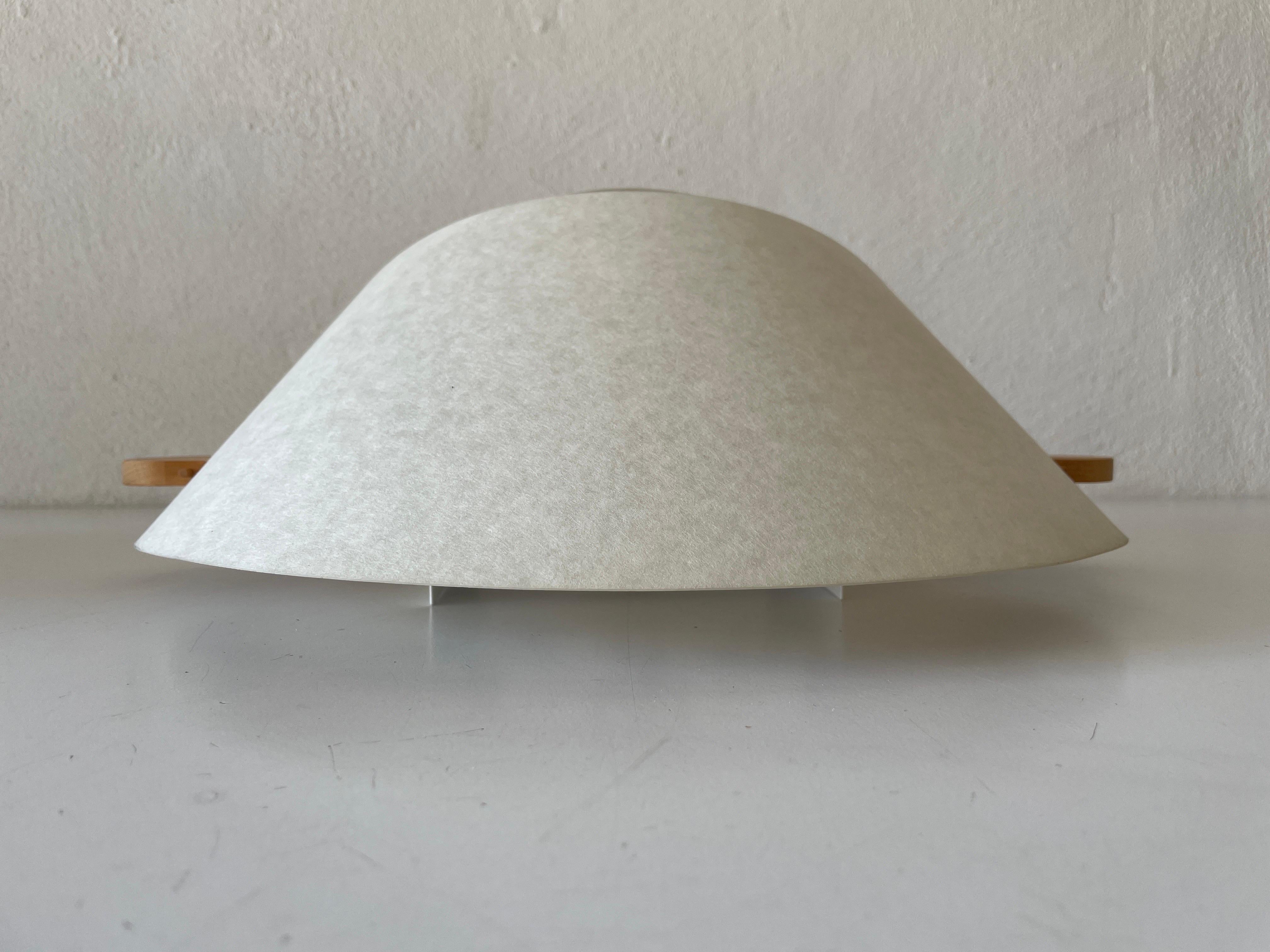 Fabric Plastic Paper and Wood Pair of Sconces or Ceiling Lamps by Domus, 1980s, Italy For Sale