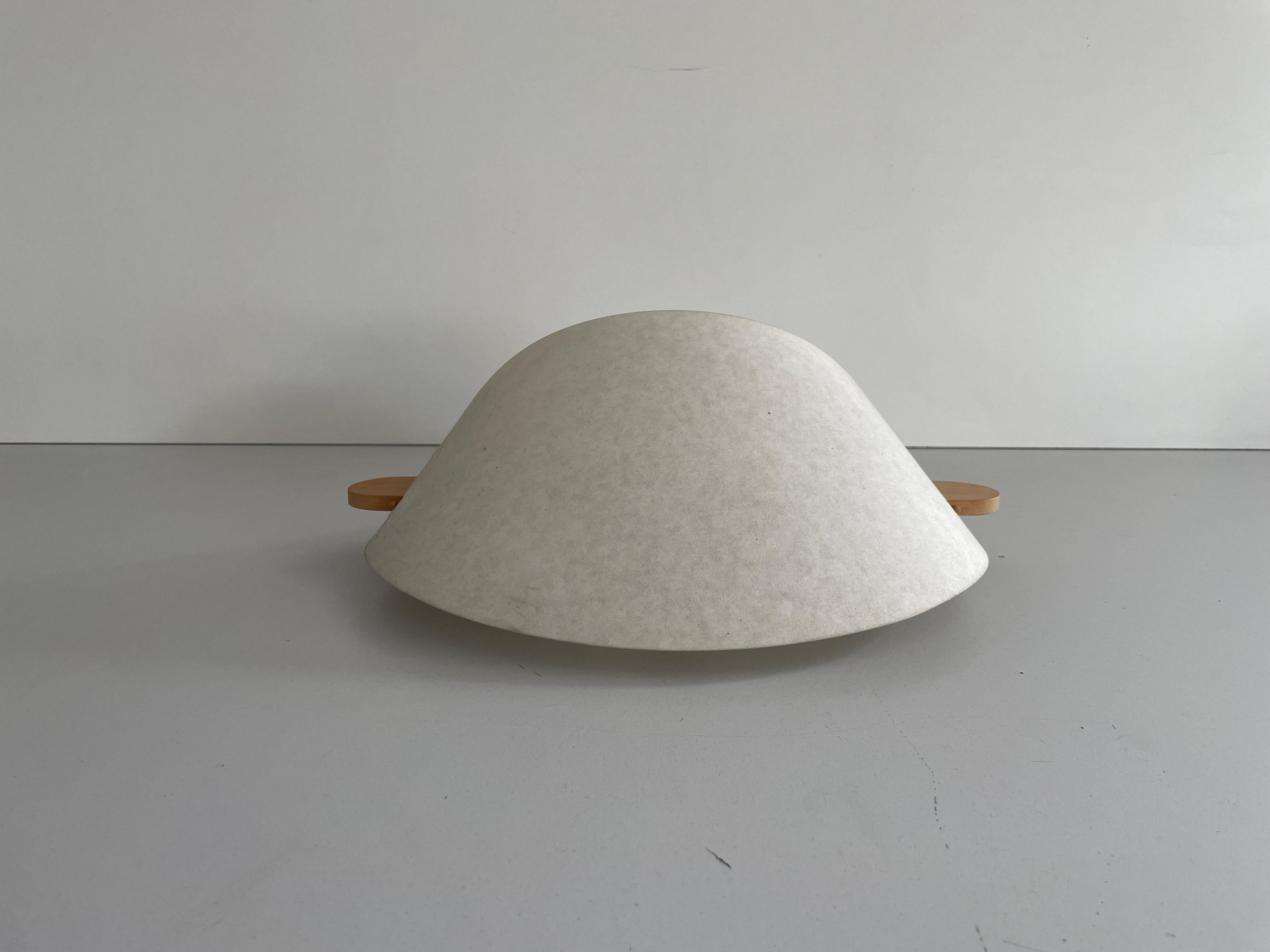 Late 20th Century Plastic Paper and Wood Sconce or Ceiling Lamp by Domus, 1980s, Italy For Sale