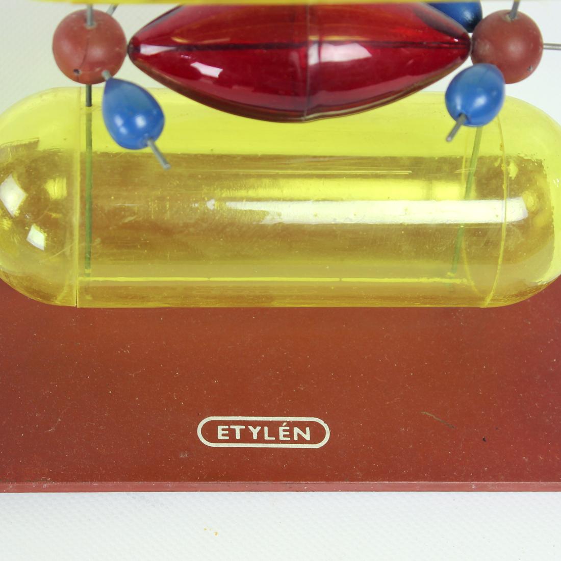 Plastic School Model Of Ethylen, Czechoslovakia 1960s In Excellent Condition For Sale In Zohor, SK