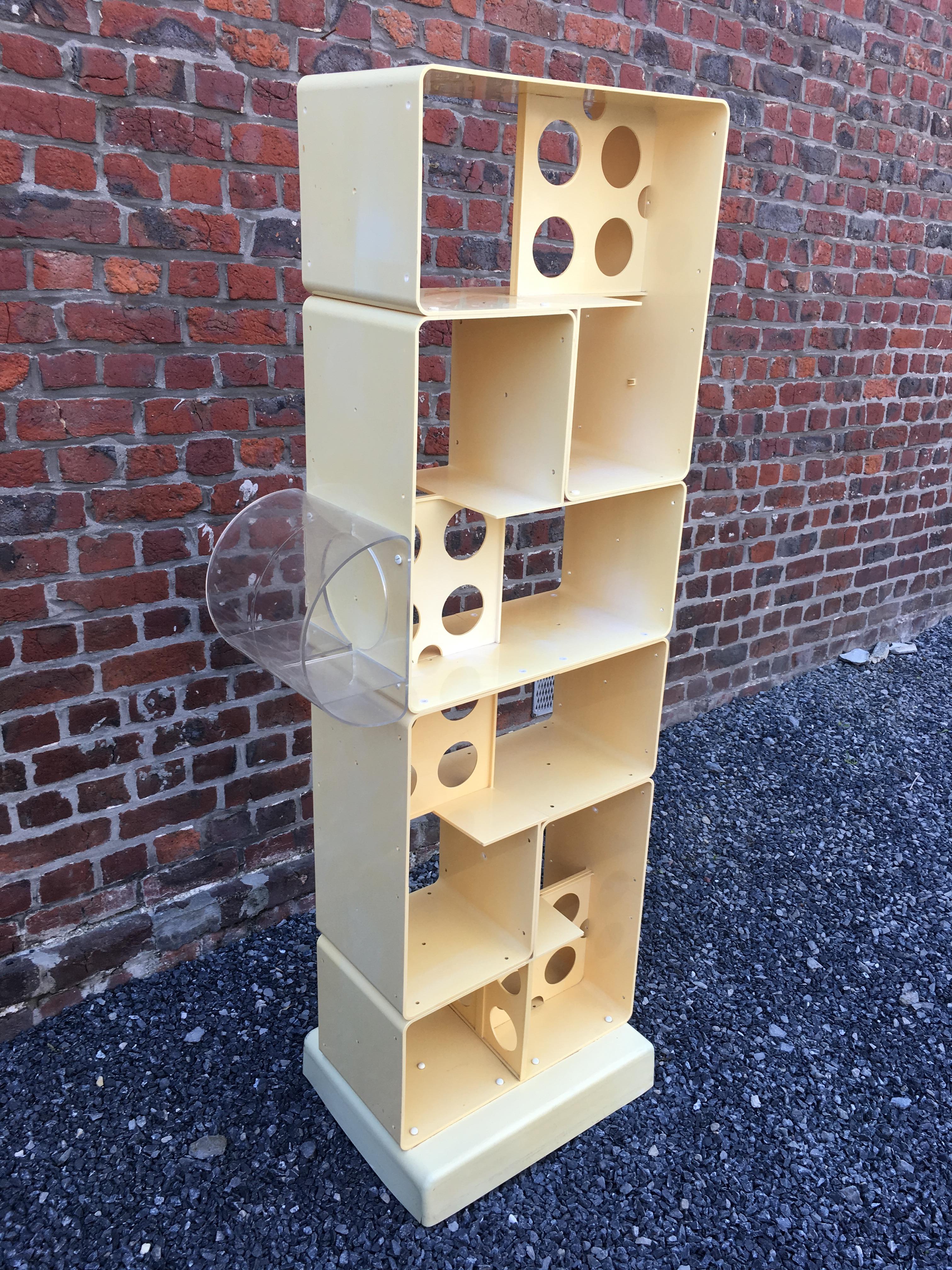 Mid-Century Modern Plastic Shelf circa 1960-1970, Disassembles into 2 Parts For Sale