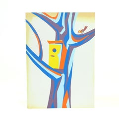 Plastic Wall Art Illustration of Tree, Czechoslovakia, 1960