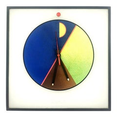 Vintage Plastic Wall Clock "Morphos Kloks" by Kurt B. Delbanco for Acerbis, 1980s