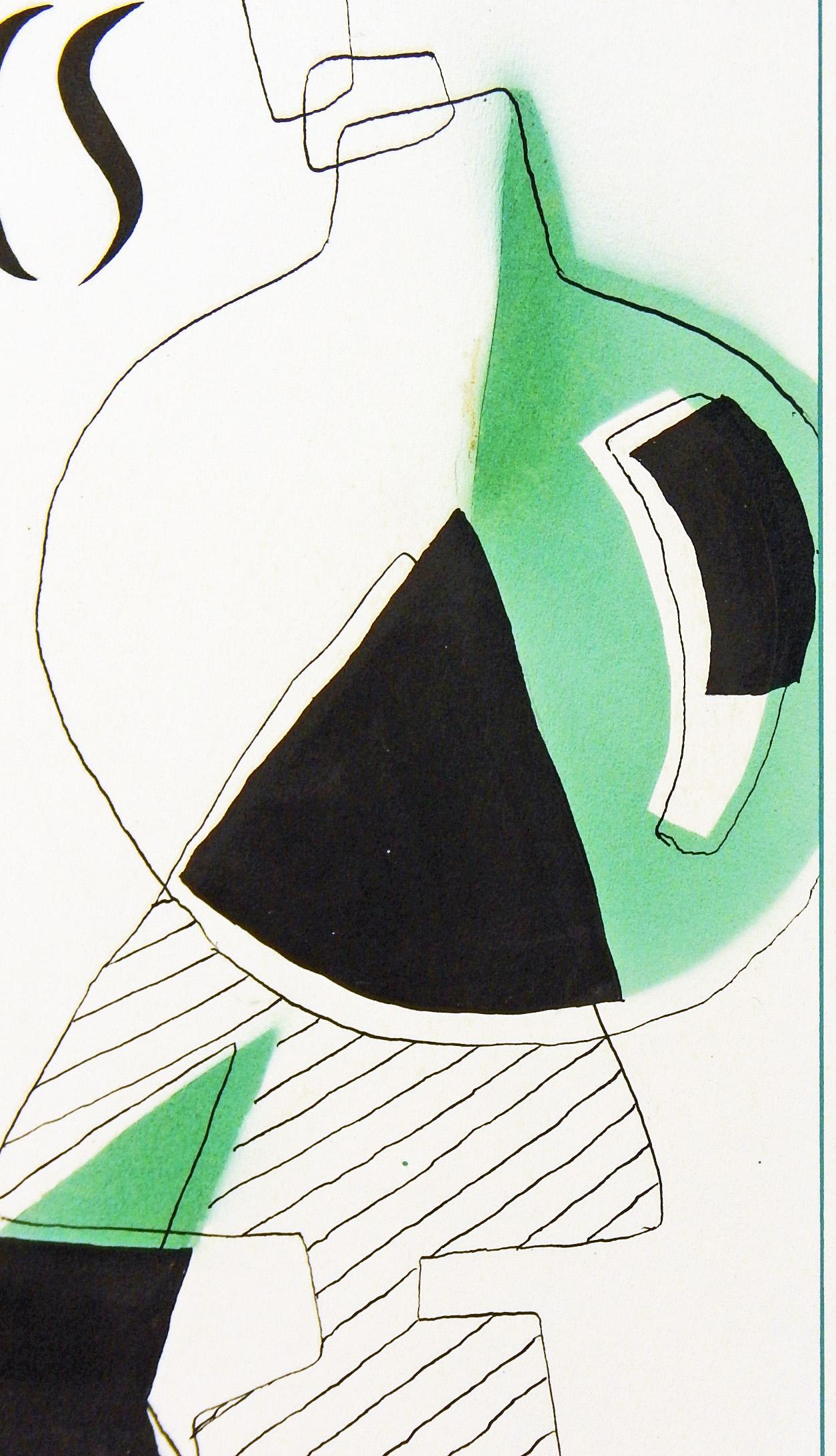 Exemple précoce et important de conception graphique par une femme artiste, ce dessin frappant pour 