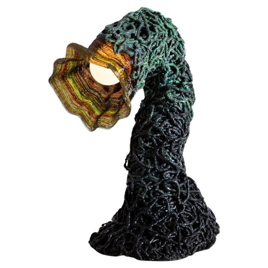 "Plasticus Obitus #1" Sculptural Table Lamp from Recycled Plastic For Sale