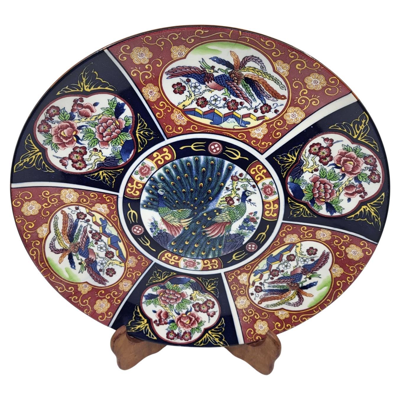 Dekorative Platte aus Céramique in Imari-Farben