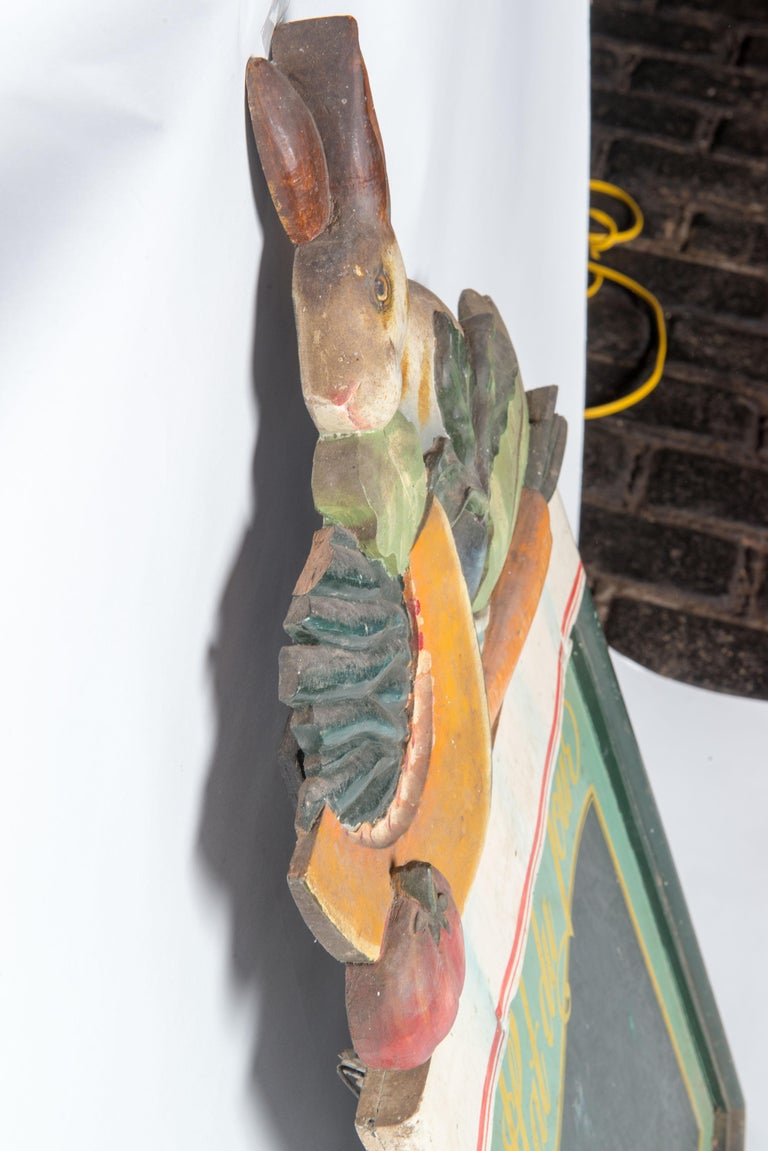 Plat Du Jour Rabbit Chalk Board For Sale at 1stDibs