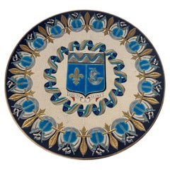 Assiette « Émaux de Longwy » numérotée 1980