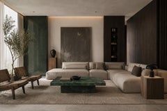 PLAT Green Marble Coffee Table Custom Made Minimalist Designer Bespoke Furniture