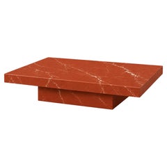 PLAT Red Alicante Marble Coffee Table, Custom Made Spanish Stone Bespoke Design