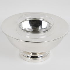 Plata Lappas Silver Plate Caviar Chiller Bowl Server Dish, circa 1980