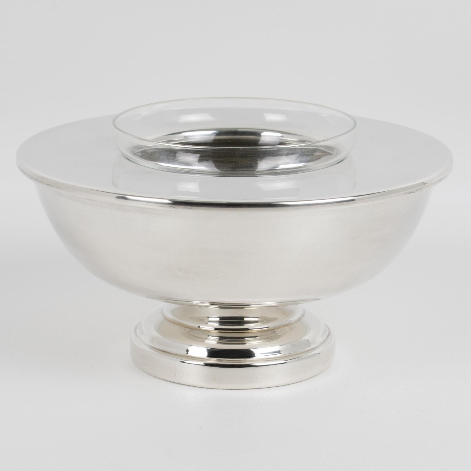Plata Lappas Silver Plate Caviar Chiller Bowl Server Dish, circa 1980 2