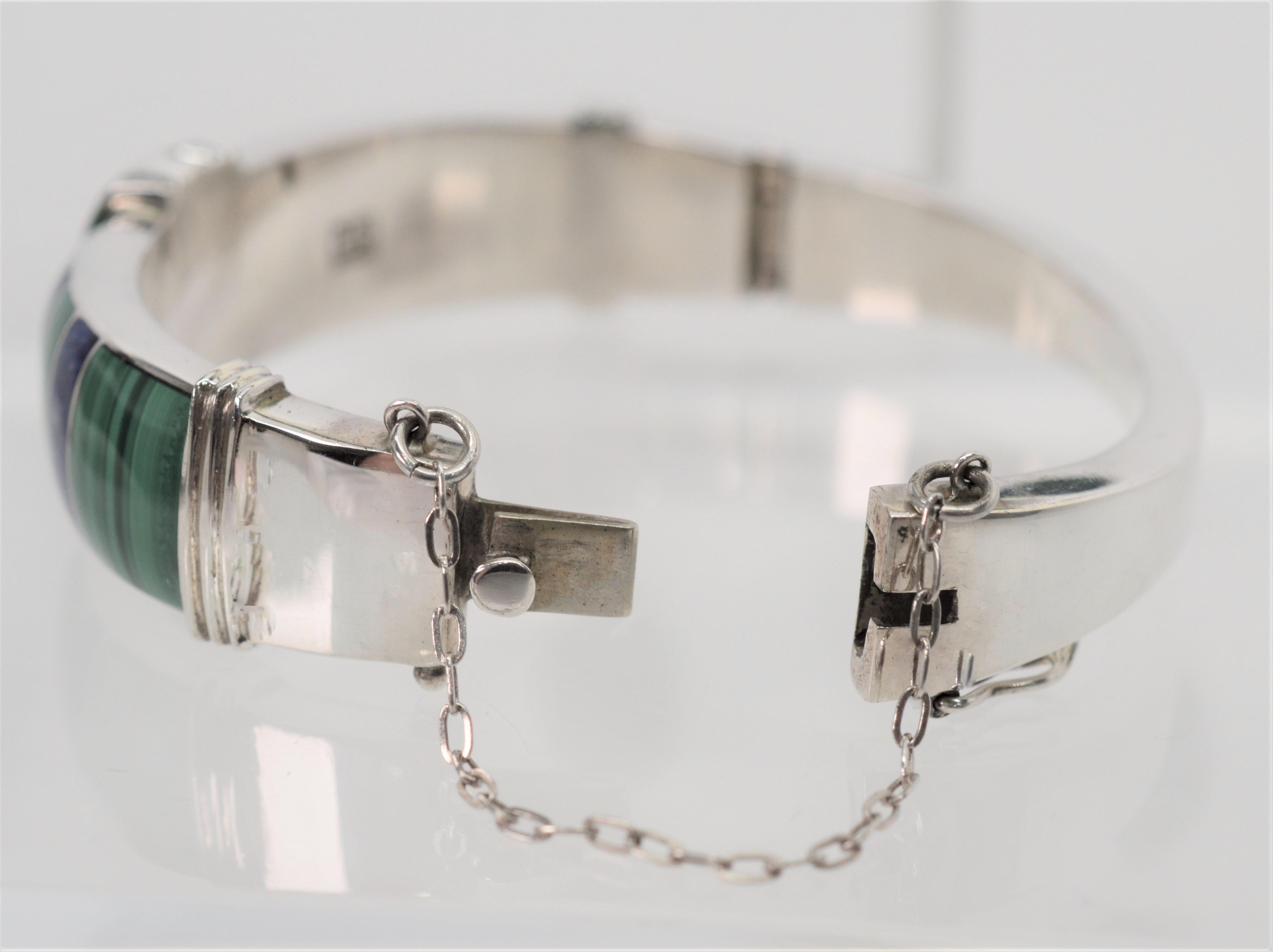 malachite silver bracelet