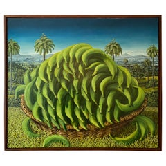 Used "Platanos Verdes"  Oil on Canvas Painting by Rafael Saldarriaga, 2003