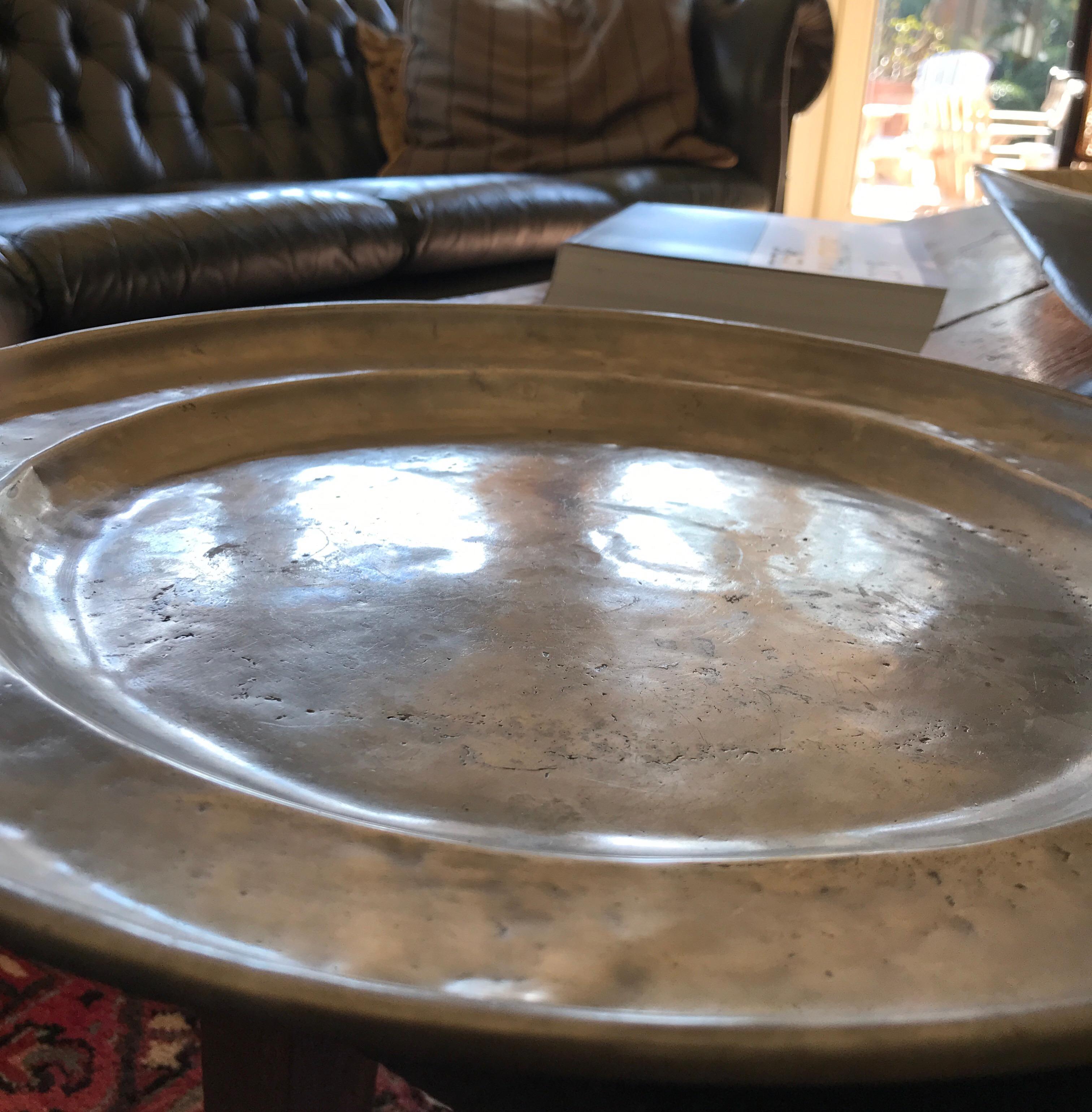 Louis XV Plate 19th Pewter No Marks For Sale