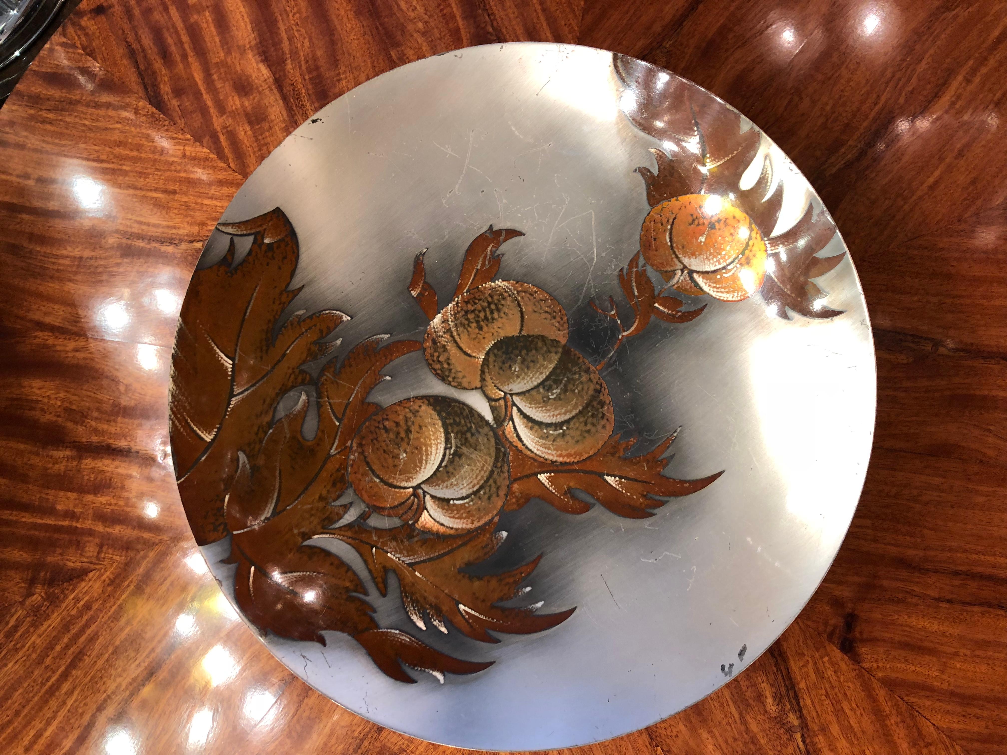 Métal Assiette Art Déco, 1925, Sing, WMF, Ikora, Technique, Dinanderie en vente
