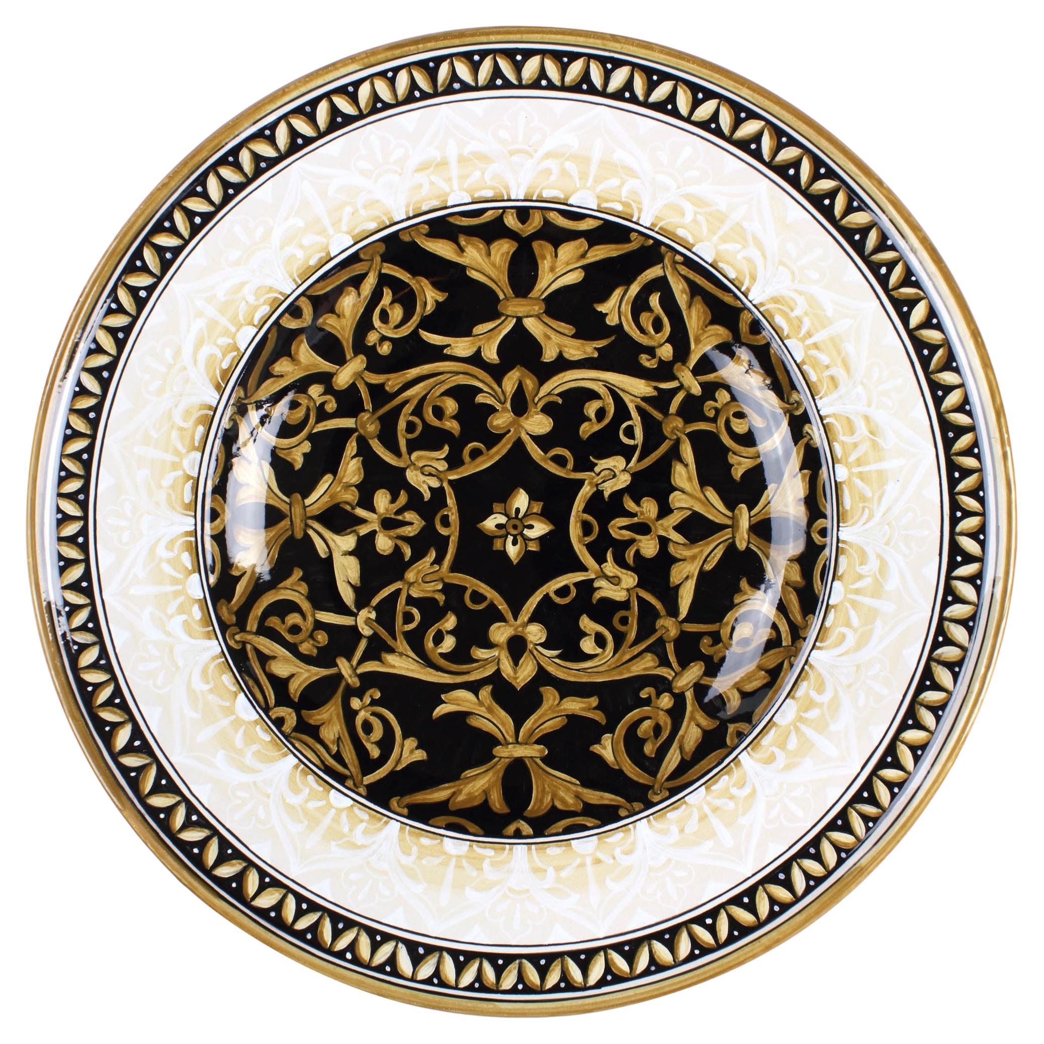 Plate Bowl Centerpiece Tableware Platter Decorated Wall Dish Majolica Painted