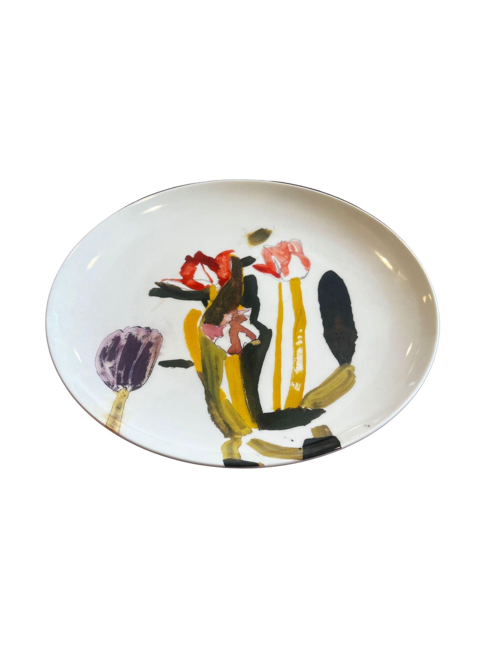 Limited Edition, plate by Amy Sillman, Untitled, 2020. Fine Bone China.
Edition of 250. Part of a limited edition set. 
Printed signature and edition details on verso. 
Custom artist box with printed signature. 
*Dishwasher and microwave safe.