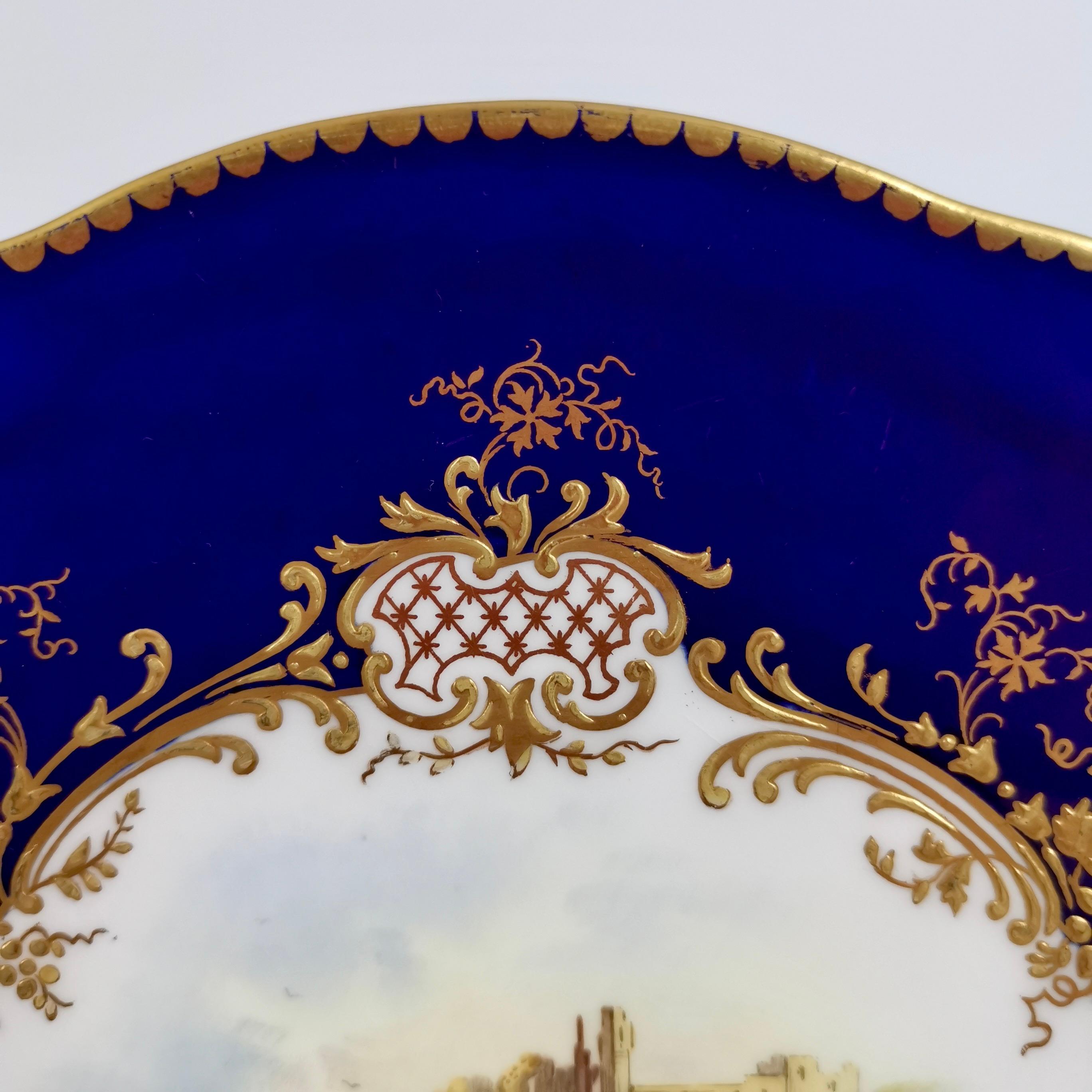 Early 20th Century Plate by Coalport for Thomas Goode, Tantallon Castle by P. Simpson, 1915