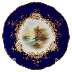 Plate by Coalport for Thomas Goode, Tantallon Castle by P. Simpson, 1915