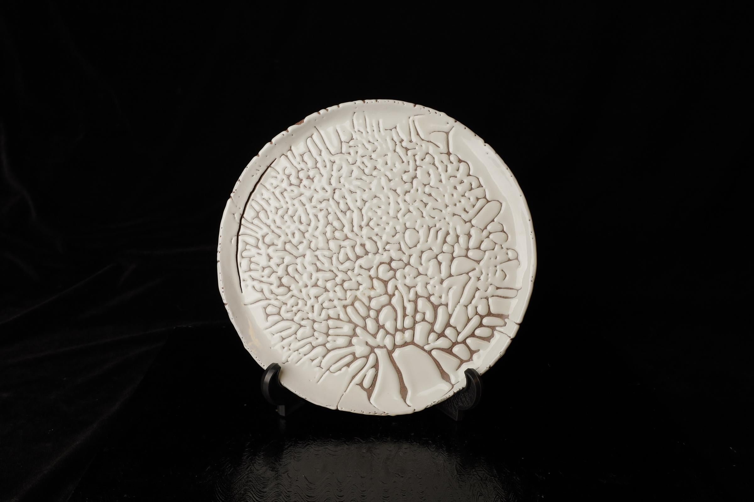 Plato Oni Snow de Seigan Yamane, Hagi Ware

Este exquisito plato japonés es un excelente ejemplo de la cerámica Hagi, obra del renombrado alfarero Seigan Yamane. Conocido por su enfoque innovador de la cerámica tradicional Hagi, el trabajo de Yamane