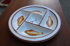 Plate Ceramic Galvani Pordenone Angelo Simonetto Futuristic Design 1930s Fish