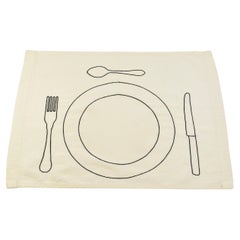 Plate & Cutlery Placemat, Black