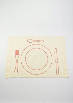 Plate & Cutlery Placemat, Red