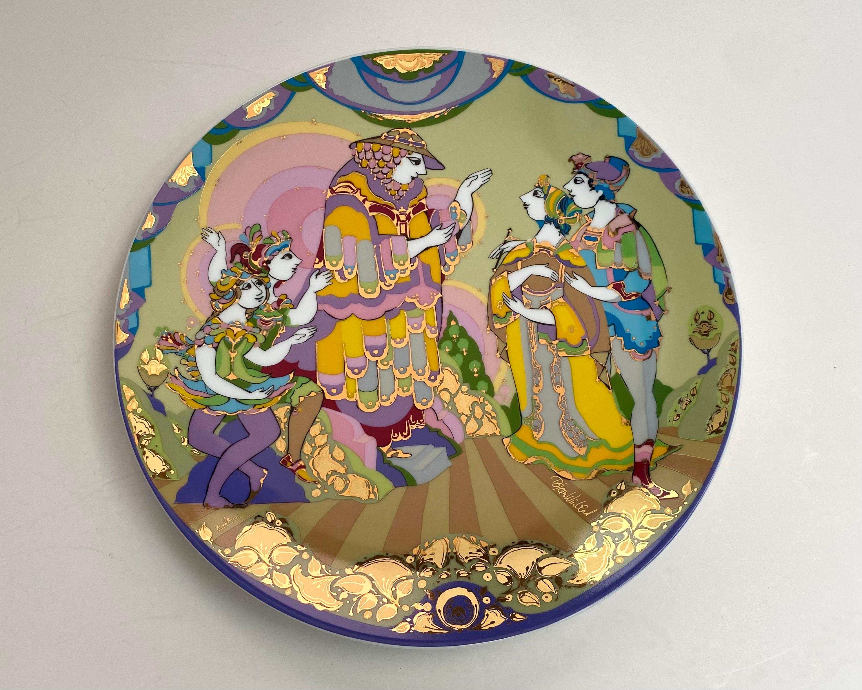 This collector plate from Rosenthal features a beautiful design inspired by Mozart's 