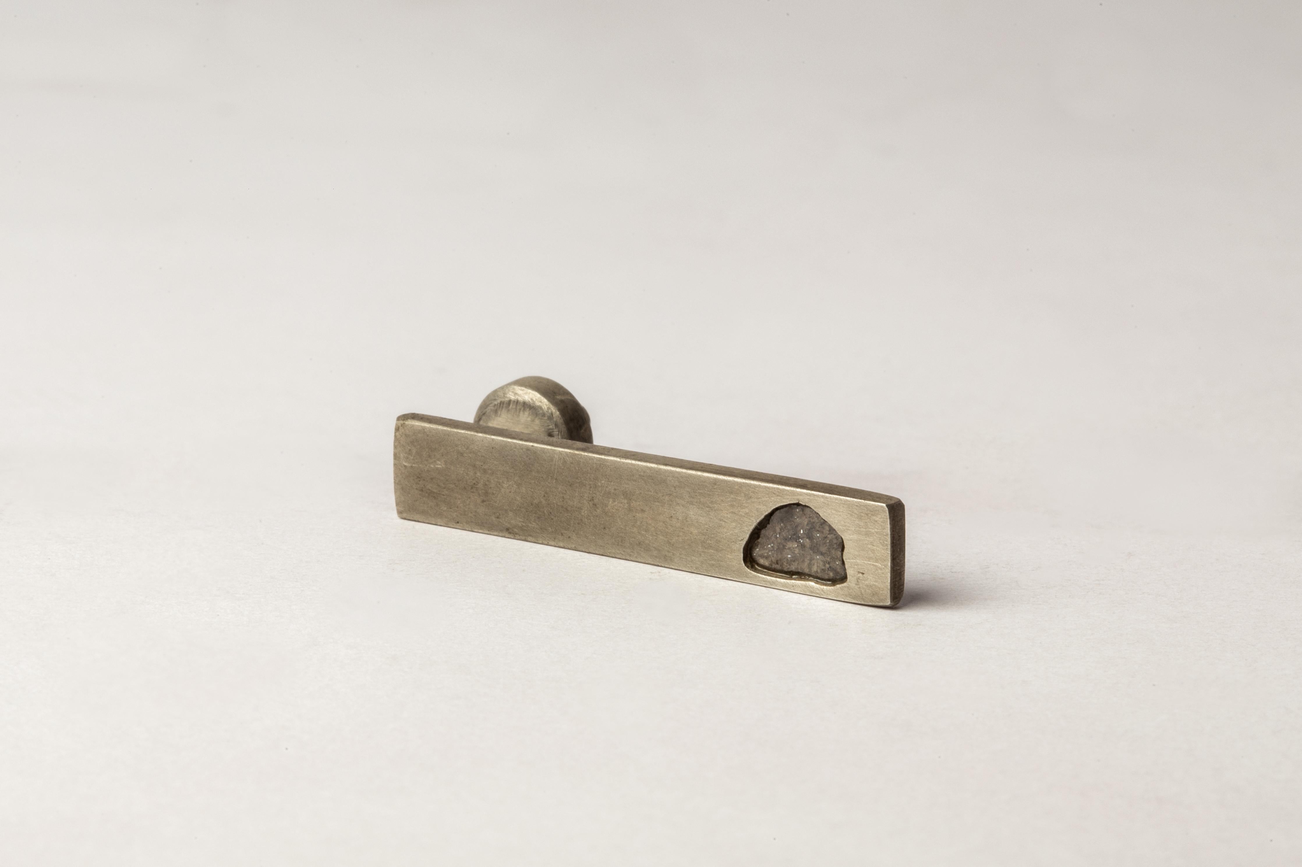 Platin-Ohrring (0.2 Karat, Diamantlab, 34 mm, DA+DIA) (Rohschliff) im Angebot