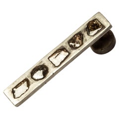 Plate Earring (0.6 CT, 6 Diamond Slabs, 34mm, DA+DIA)