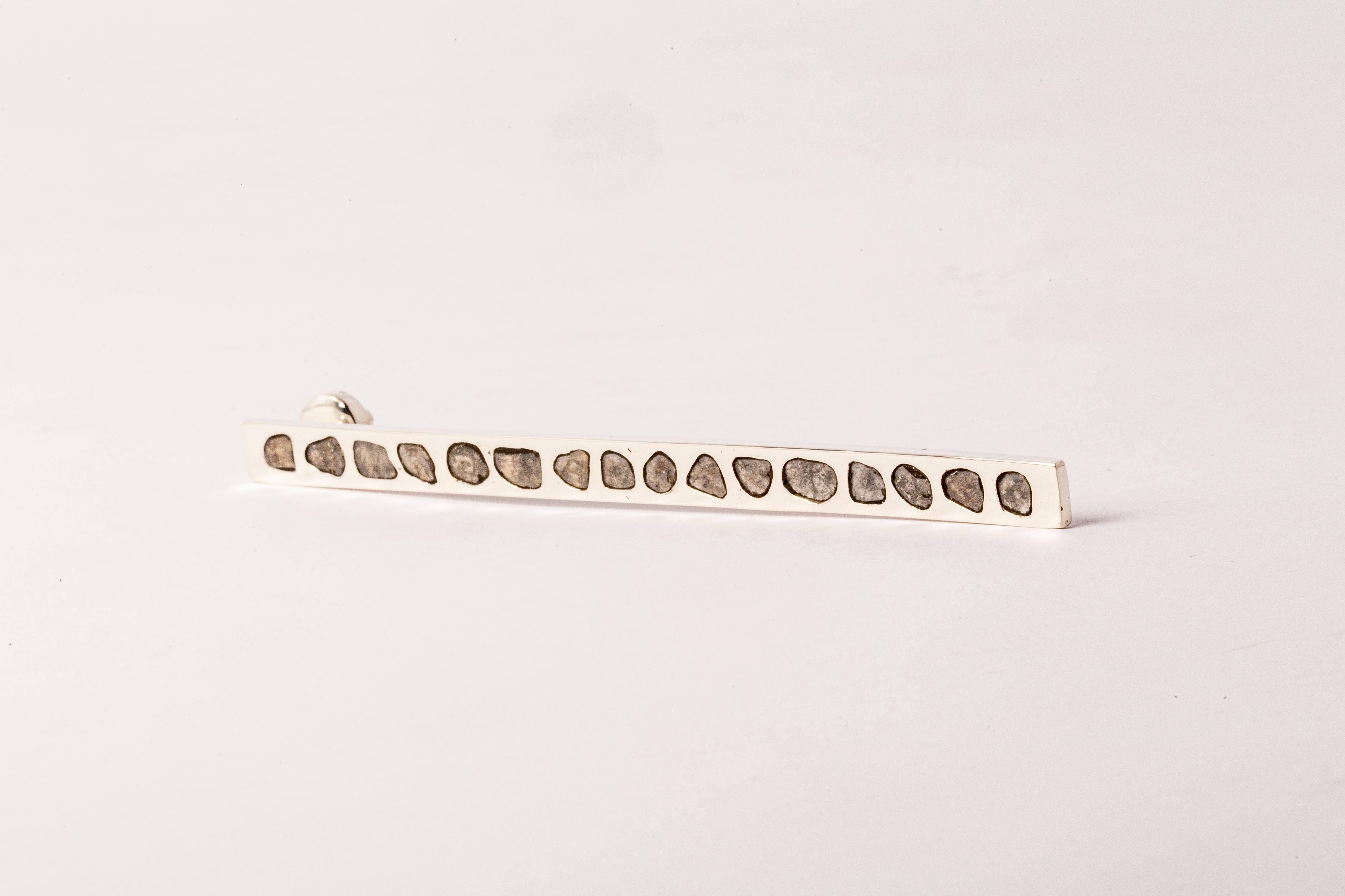Rough Cut Plate Earring (Mega Pavé, 86mm, PA+DIA) For Sale