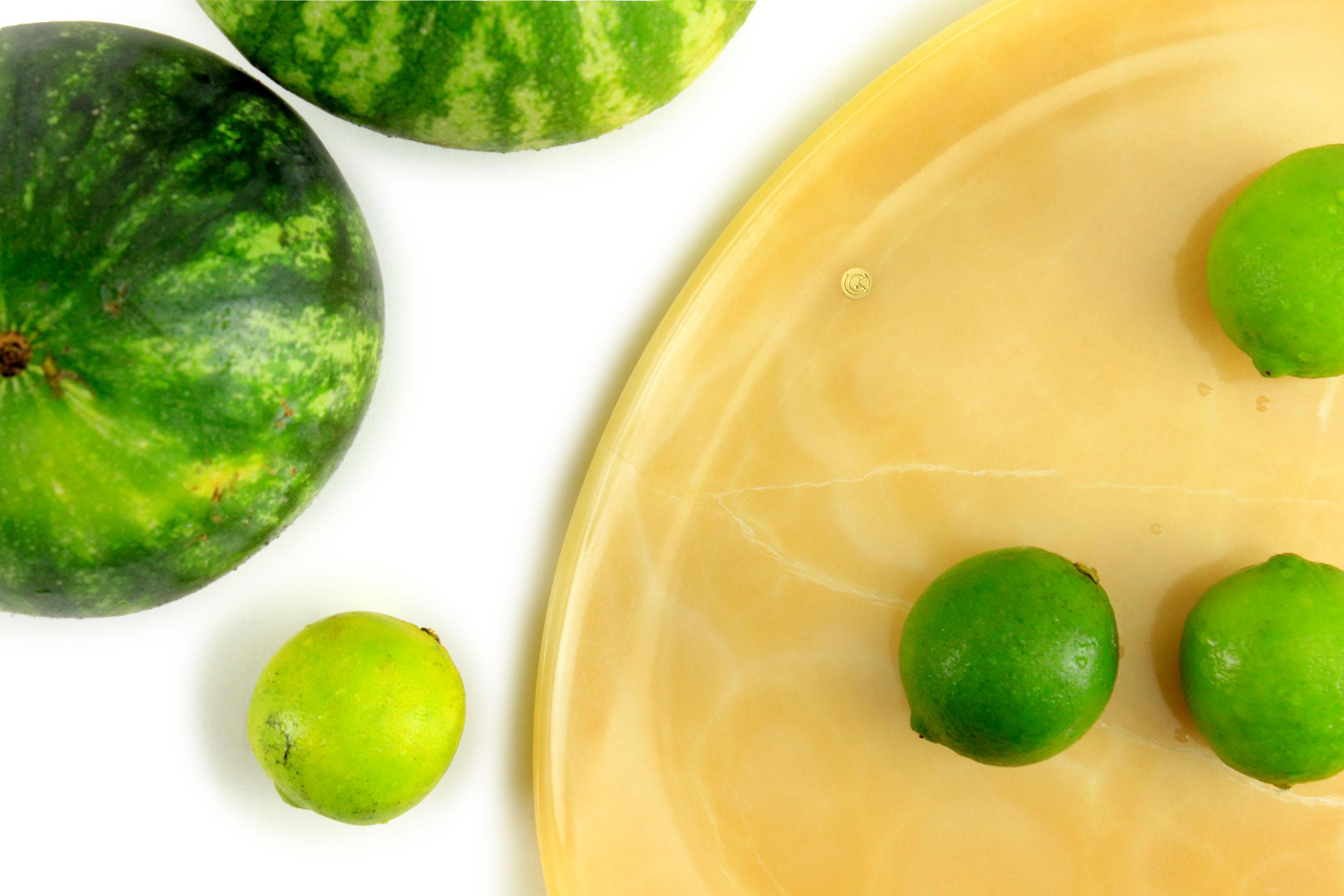 Platos Vajilla Naranja Ónix Mármol Coleccionable Tallado a Mano Italia Italiano en venta