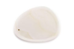 Plate Platters Serveware White Onyx Marble Collectible Design Hand-carved Italy