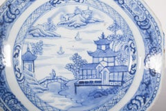 Plate in Chinese Porcelain for Export, Blue Decoration
