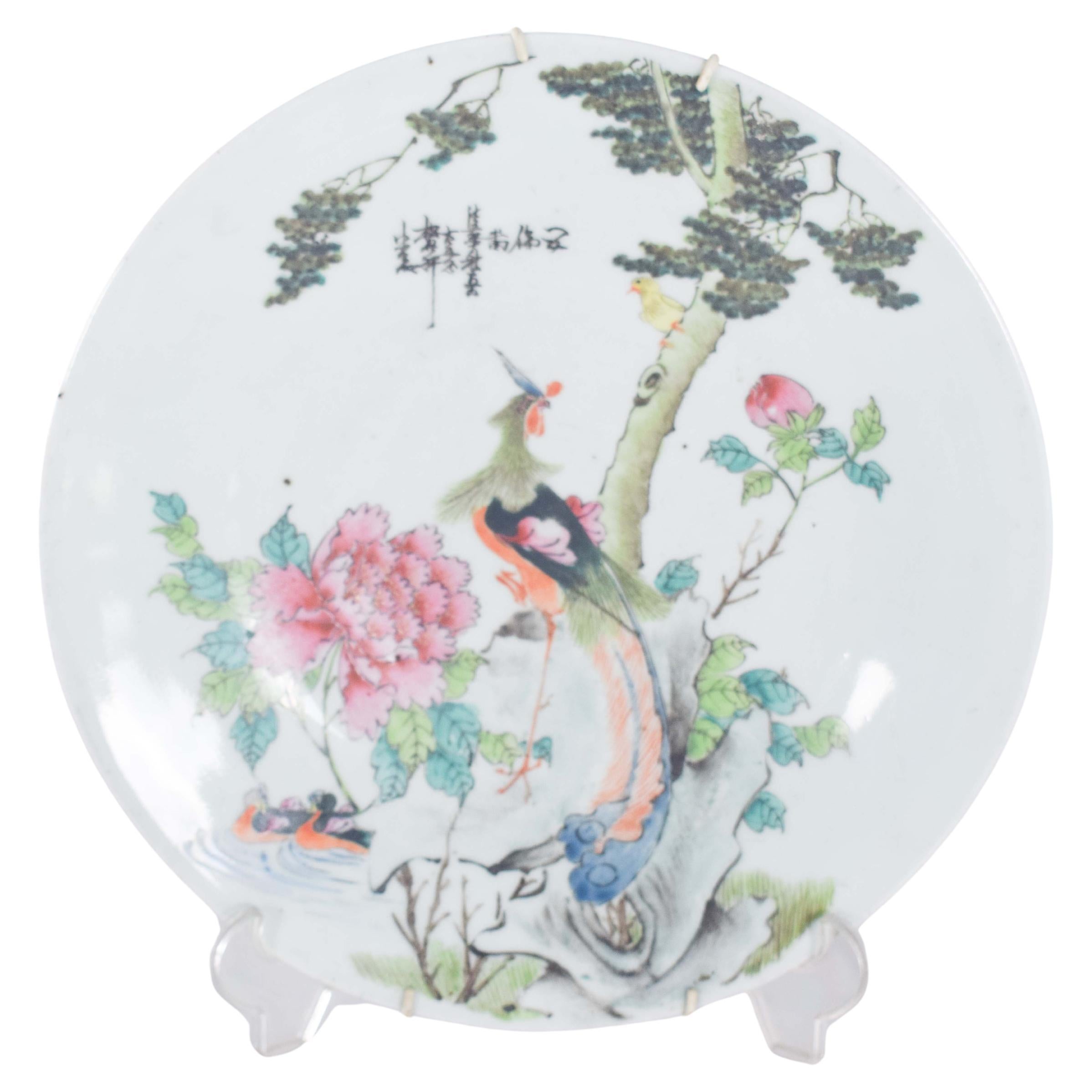 Plato de porcelana china para la exportación