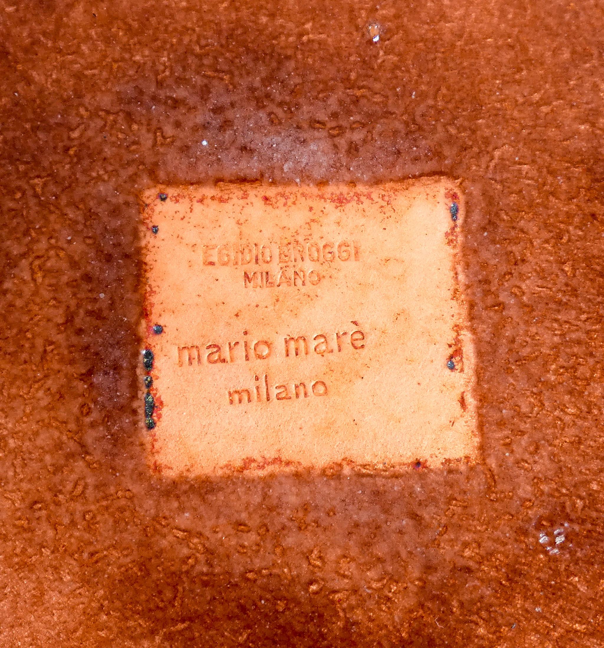 Italian Plate in Enamelled Copper and Silver, Design Mario Marè for Egidio Broggi For Sale