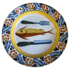 Plate in Portuguese faience from the 19th century