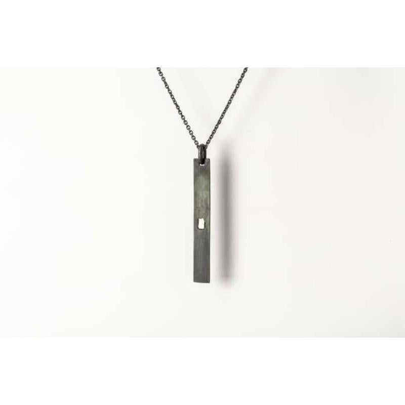 Rough Cut Plate Necklace (0.8 CT, Diamond Slab, KA+DIA) For Sale