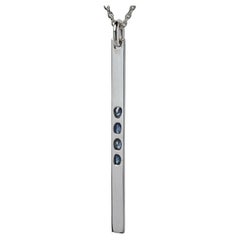 Plate Necklace (1.6 CT, 4 Blue Sapphire Faceted Slab, Half, PA+SAF) Plate Necklace (1.6 CT, 4 Blue Sapphire Faceted Slab, Half, PA+SAF)