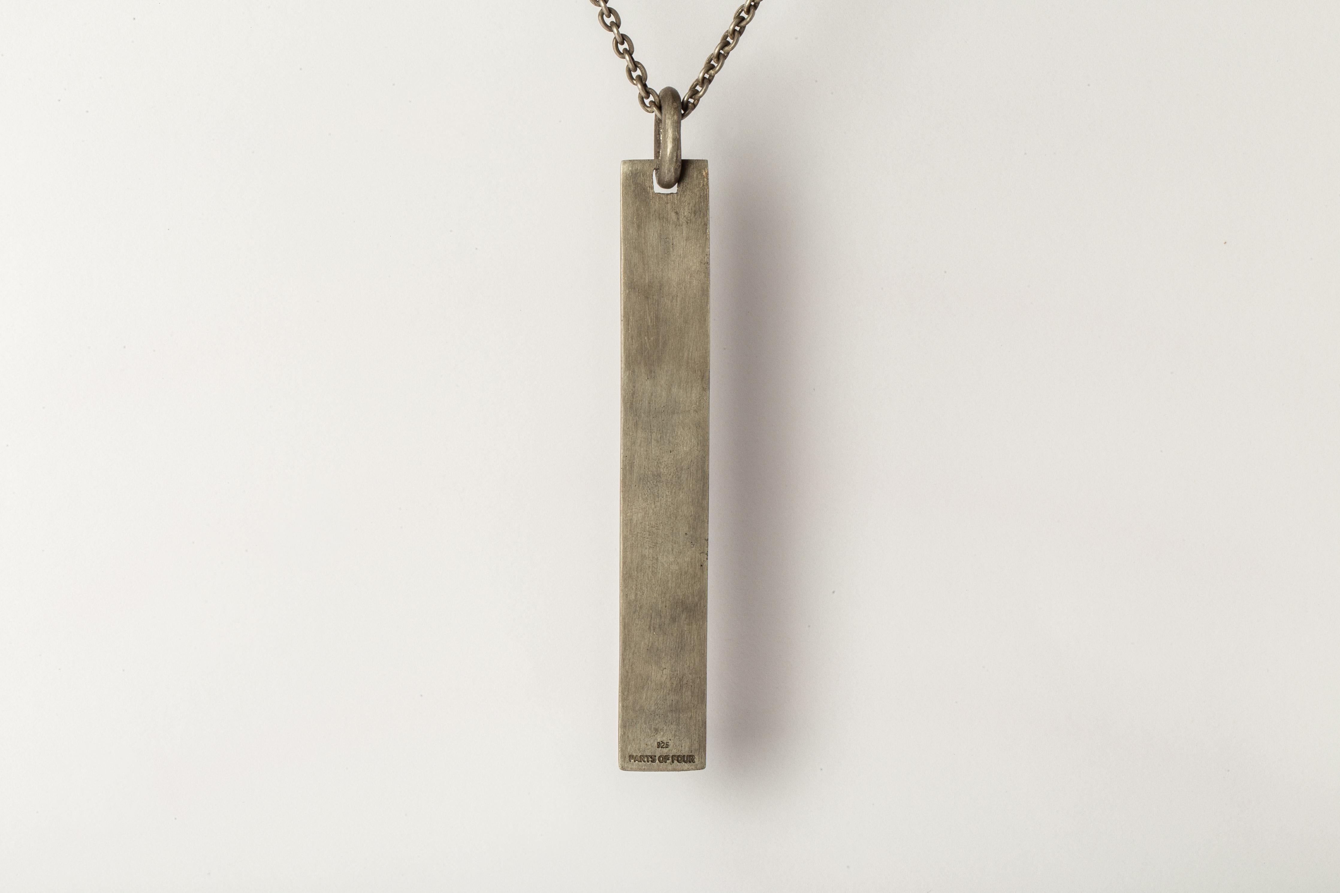 Plate Necklace (Acid Etch, 4-lines, DA) In New Condition For Sale In PARIS, FR