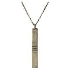 Plate Necklace (Acid Etch, 4-lines, DA)