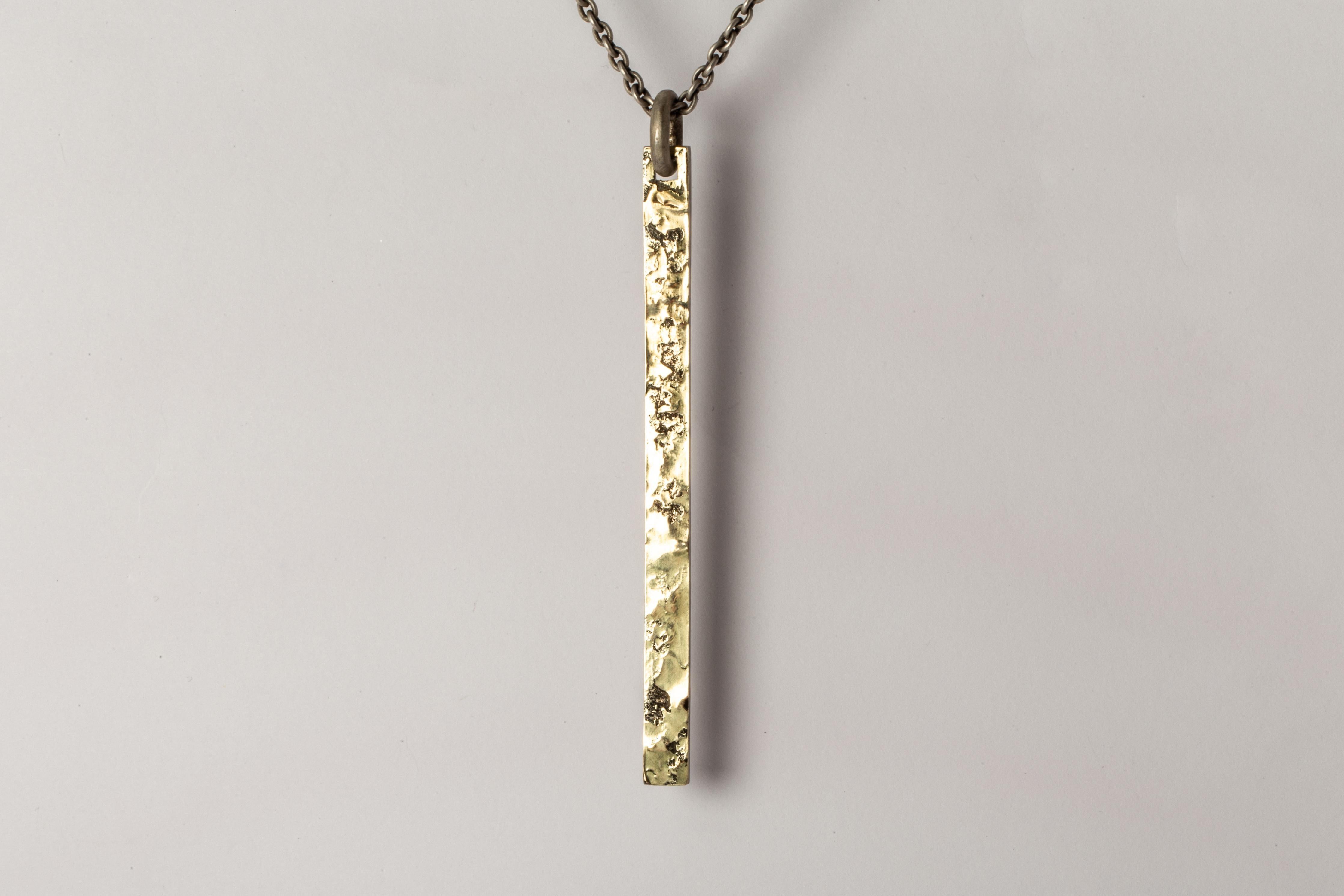Women's or Men's Plate Necklace (Half, Fuse, DA18K) For Sale