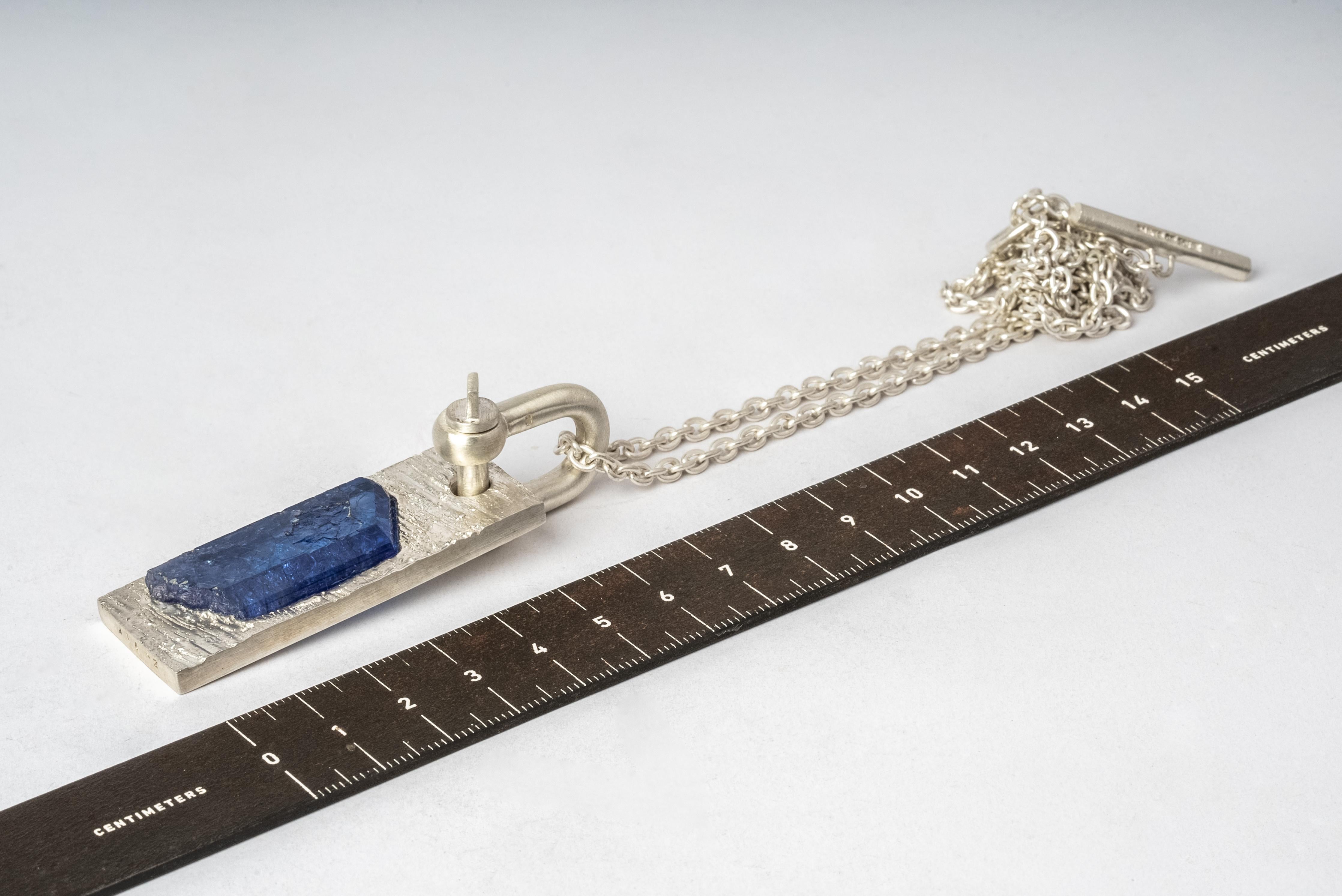 Plate Necklace SPECIMEN (Adaptation, Texture Transfer, Tanzanite, MA+TAN) In New Condition For Sale In Paris, FR