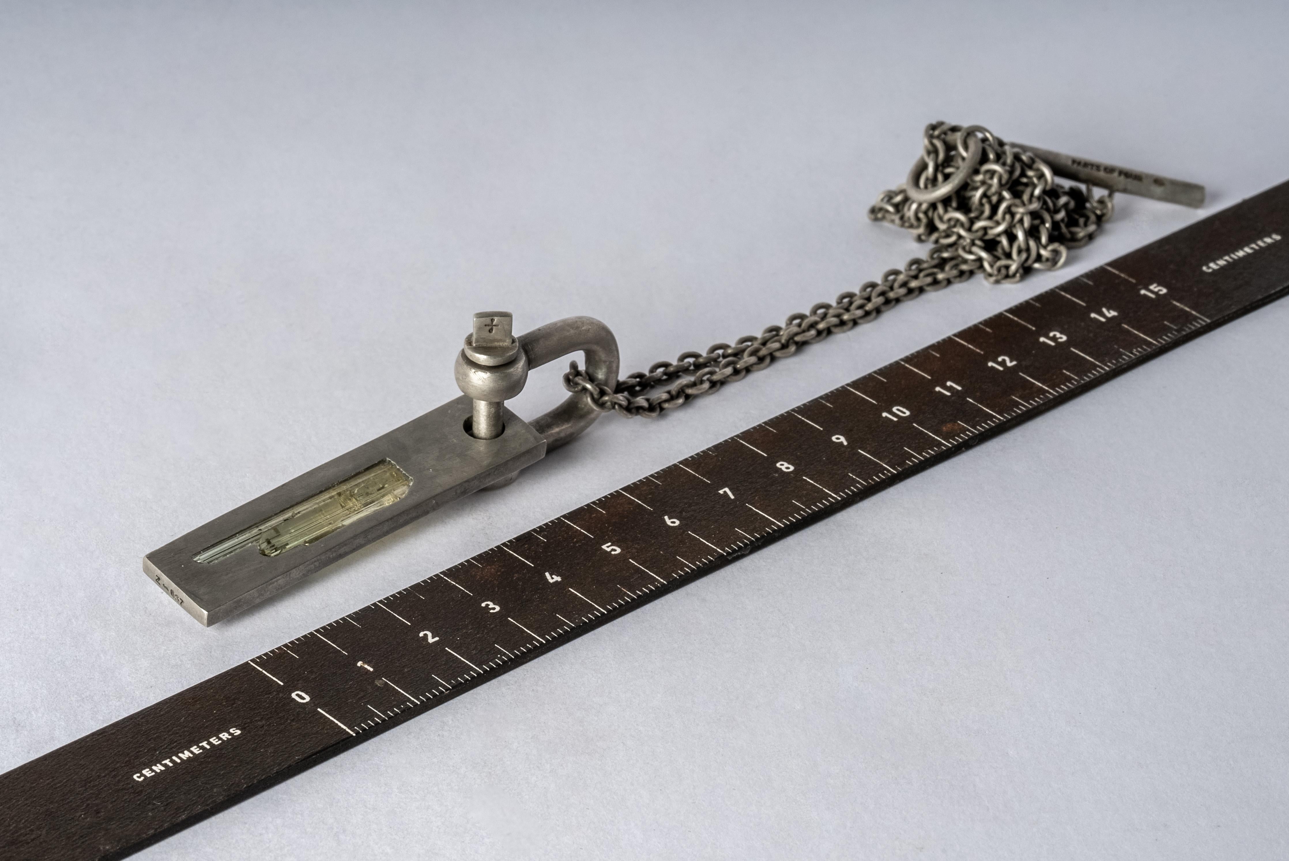 Plate Necklace SPECIMEN (U-Bolt Var., Adaptation, Heliodor, DA+HEL) In New Condition For Sale In Paris, FR