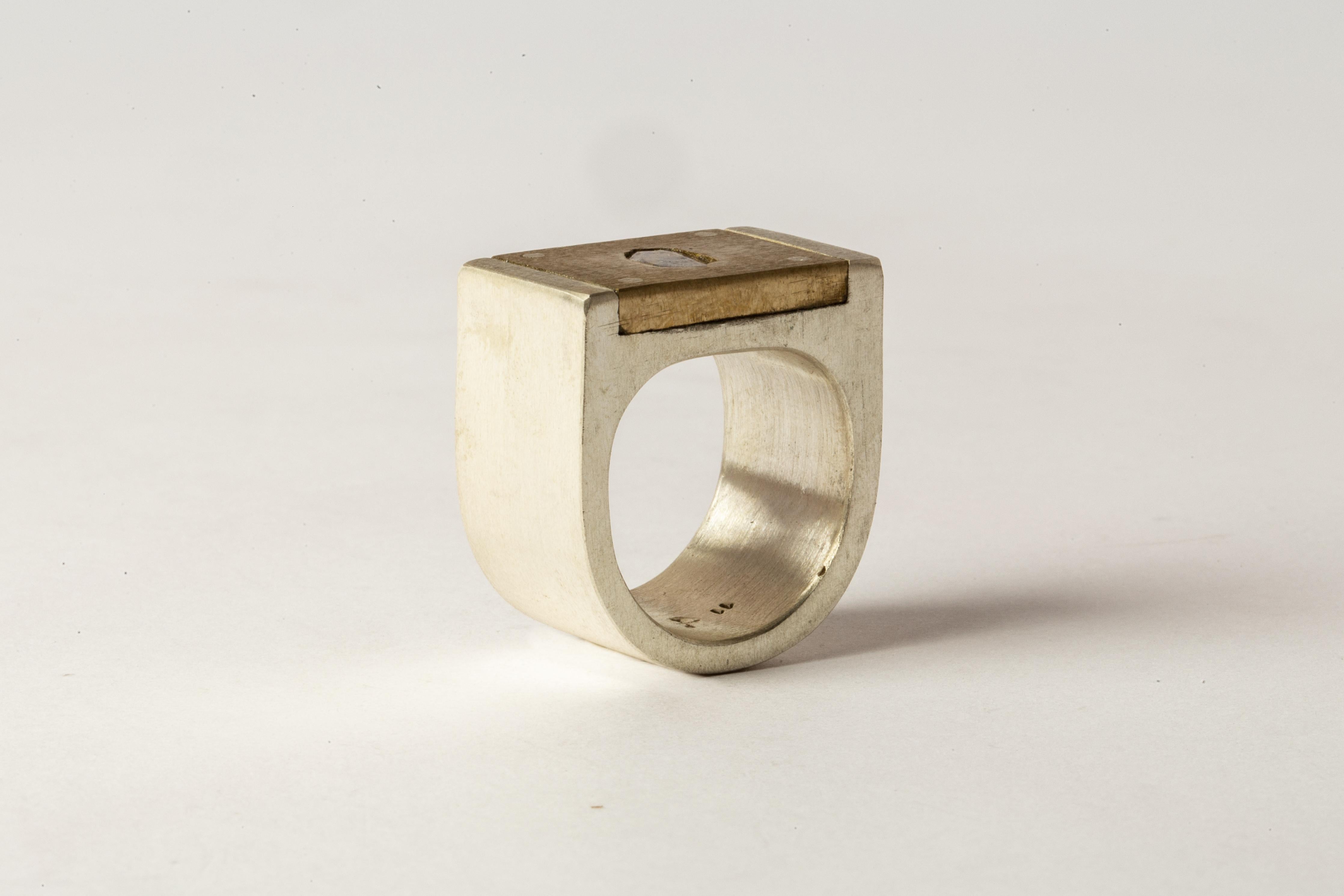 For Sale:  Plate Ring Single (0.2 CT, Diamond Slab, 17mm, MA+MR+DIA) 5