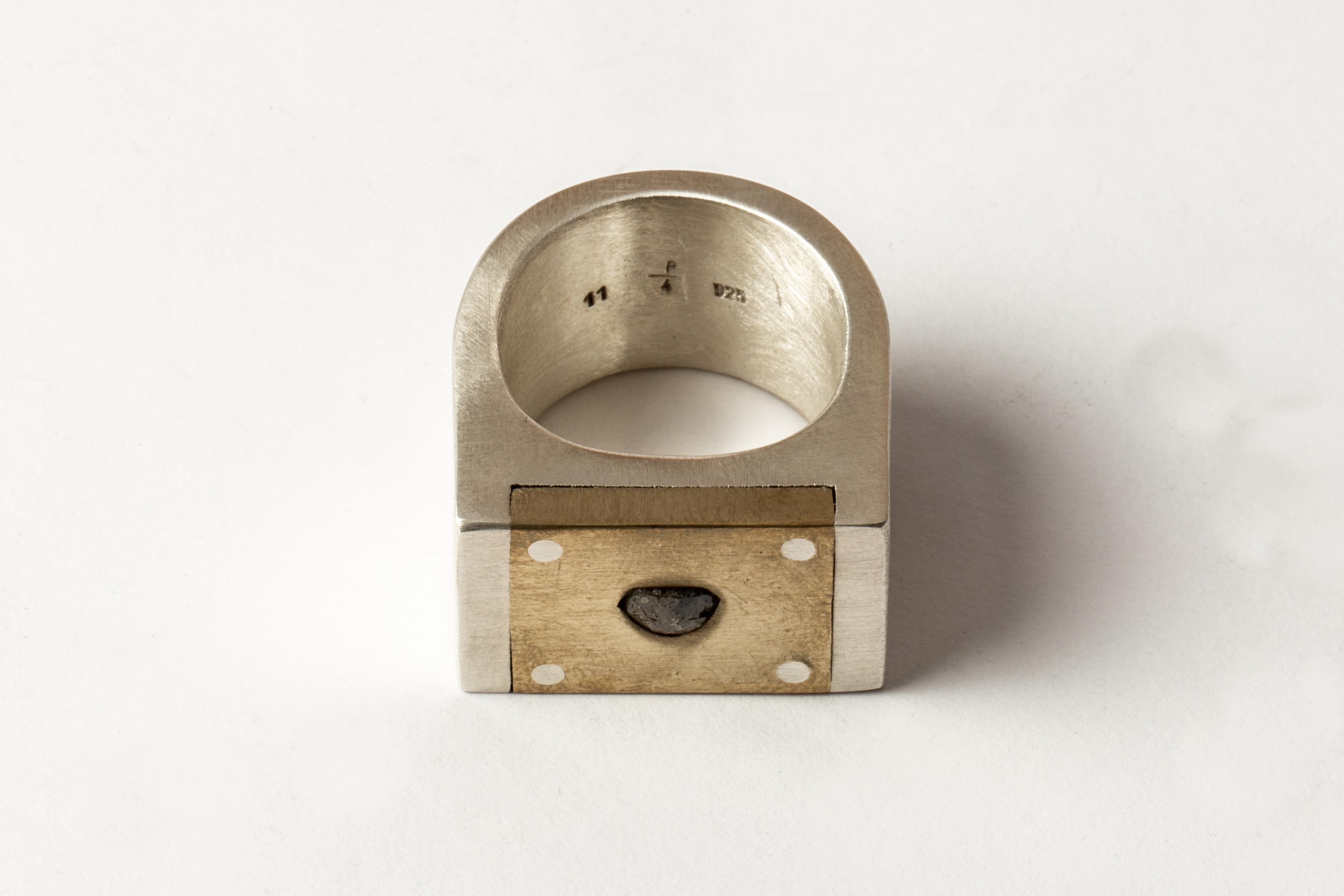 For Sale:  Plate Ring Single (0.4 CT, Diamond Slab, VAR, 17mm, MA+MR+DIA) 6
